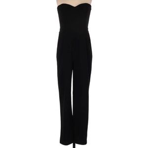 Express Strapless Black Jumpsuit with Zipper Back and Pockets